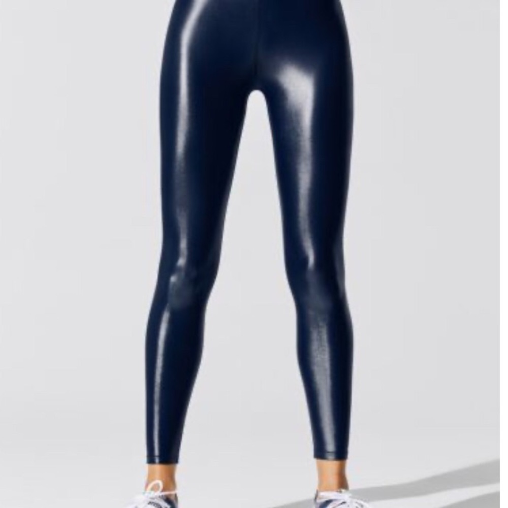 NWT 7/8 high waisted navy Takara leggings - Picture 4 of 6